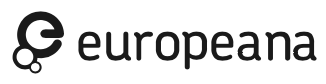 Europeana logo with a lower-case "E" with two circles next to it.